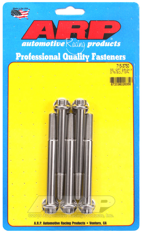 3/8-24 X 3.750 SS 12PT 5PK