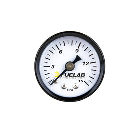 Fuelab 1.5in Carb Fuel Pressure Gauge - Range 0-15 PSI