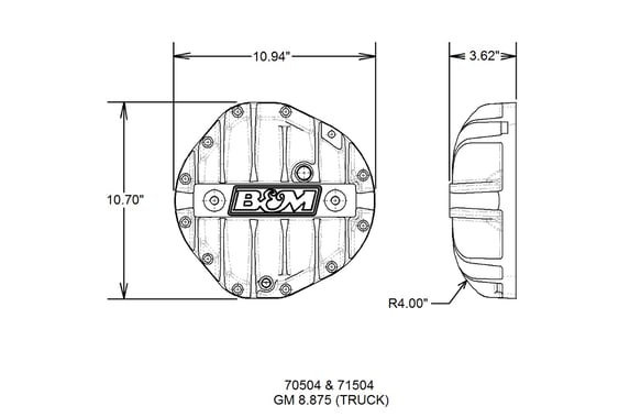 B&M DIFF COVER-BLACK.GM 8.875 TRUCK 12 BOLT - 0