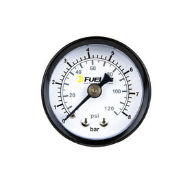 Fuelab 1.5in Fuel Pressure Gauge - EFI - Range 0-120 PSI (Dual Bar/PSI Scale)