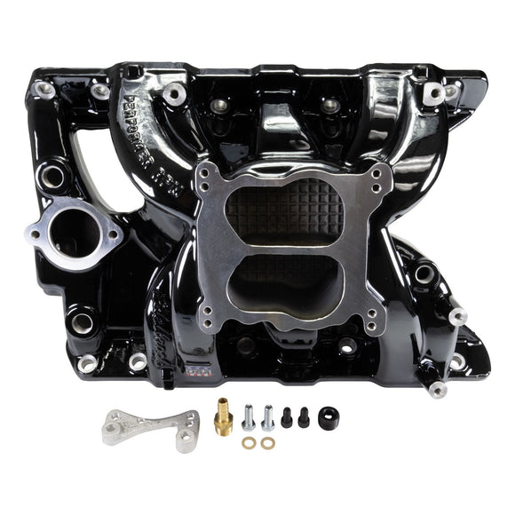 EDELBROCK Performer RPM Pontiac 326-455 Intake Manifold, Black Plasma Finish