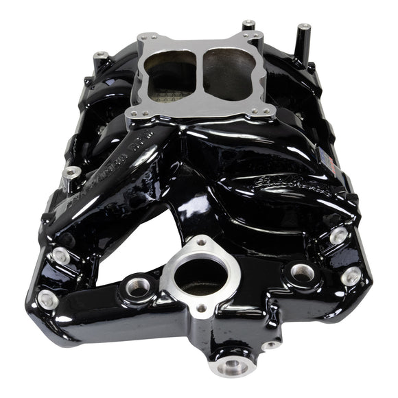 EDELBROCK Performer RPM Pontiac 326-455 Intake Manifold, Black Plasma Finish