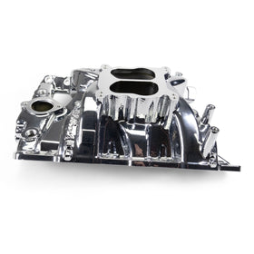 EDELBROCK Performer RPM Pontiac 326-455 Intake Manifold, Chrome Plasma Finish