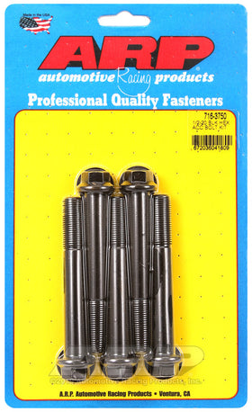 1/2-20 X 3.750 BLK HEX 5PK