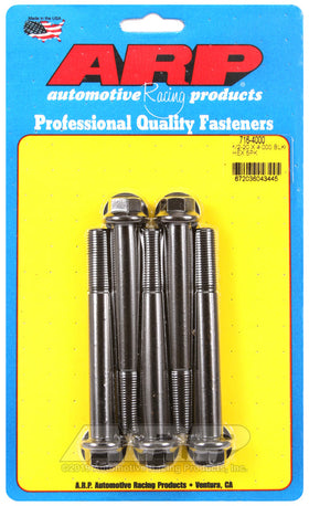 1/2-20 X 4.000 BLK HEX 5PK