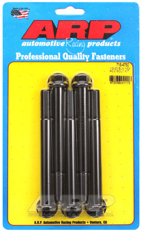 1/2-20 X 4.750 BLK HEX 5PK