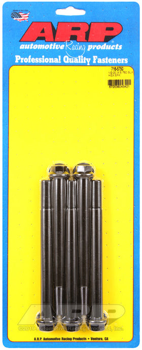 1/2-20 X 5.750 BLK HEX 5PK