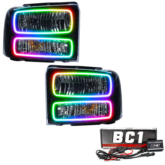 Oracle 05-07 Ford F-250/350 SMD HL - Black - White SEE WARRANTY