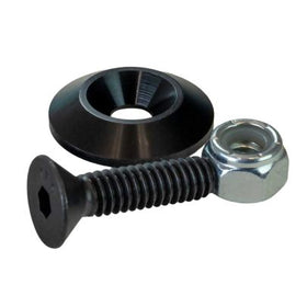 1 INCH TAPER WASHER, BLACK ANODIZED, WITH HARDWARE, 10 PK