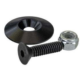 1.25 INCH TAPER WASHER, BLACK ANODIZED, WITH HARDWARE, 10 PK