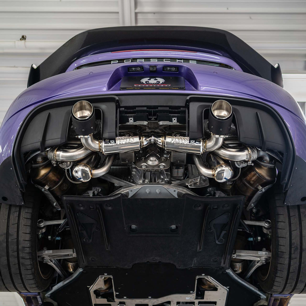 Fabspeed Porsche 718 GT4 RS Valvetronic X-Pipe Cat-Back Exhaust System (2022+)
