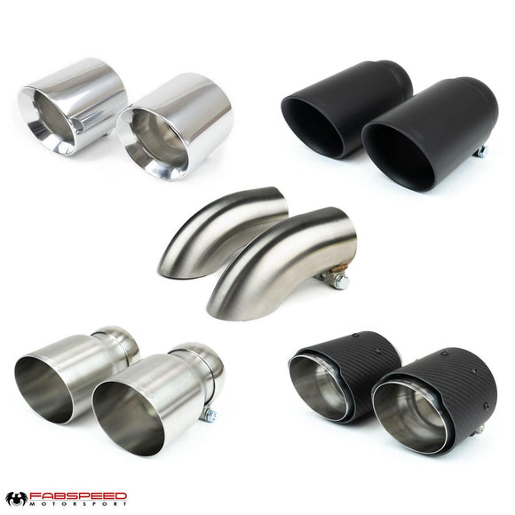 Fabspeed Porsche 718 GT4 / GTS / Spyder Deluxe Exhaust Tips (2020+)