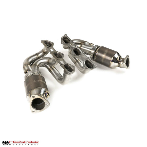Fabspeed Porsche 718 GT4 / GTS / Spyder RENNKRAFT® Modular Street and Racing Headers with HJS Catalytic Converters (2020+)