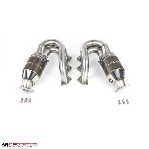 Fabspeed Porsche 718 GT4 / GTS / Spyder RENNKRAFT® Modular Street and Racing Headers with HJS Catalytic Converters (2020+)
