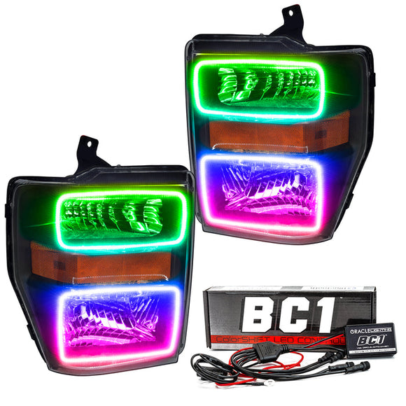 Oracle 08-10 Ford F250/350 LED HL - Black - White SEE WARRANTY