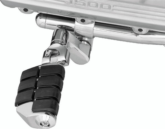 Kuryakyn Dually ISO Offset Highway Pegs With 1-1/4inch Clamp Chrome (Pair)
