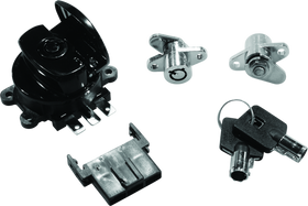 Bikers Choice 99-13 Road King With Hard Bags Black Saddlebag Lock Kit