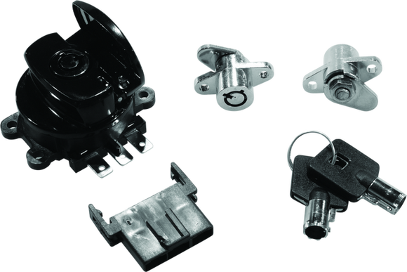 Bikers Choice 99-13 Road King With Hard Bags Black Saddlebag Lock Kit