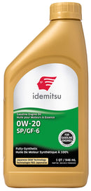IDEMITSU Full Synthetic Engine Oil 0W-20 GF-6 1 QT-1