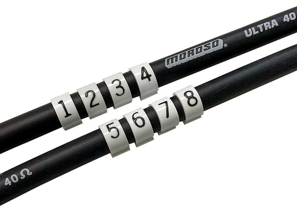 IGNITION WIRE MARKERS, CLIP ON, 8MM-8.65MM BLACK