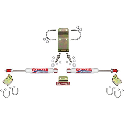 Skyjacker 2018 Jeep Wrangler JL - White Dual Steering Damper Kit