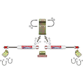 Skyjacker 2018 Jeep Wrangler JL - White Dual Steering Damper Kit
