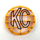 KC HiLiTES 6in. Round ABS Stone Guard for SlimLite/Daylighter Lights (Single) - Yellow/Black KC Logo-1