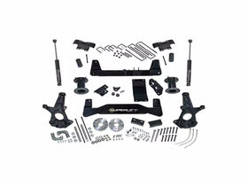 Superlift 14-18 Chevy Silv 1500 4WD 6.5in Lift Kit w/Alum/Stamped Steel Cntrl Arms & SLF Rear Shocks