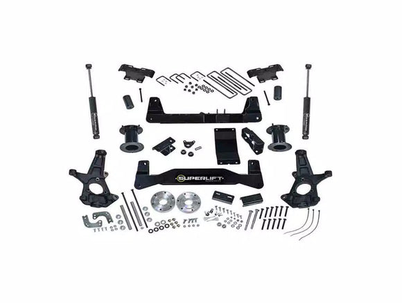 Superlift 14-18 Chevy Silv 1500 4WD 6.5in Lift Kit w/Alum/Stamped Steel Cntrl Arms & SLF Rear Shocks