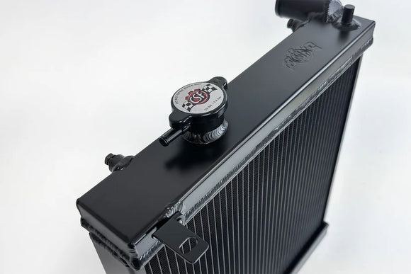 Evo 7/8/9 High-Performance All-Aluminum Half Radiator - Black