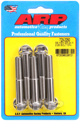 3/8-24 X 2.250 SS 3/8 HEX 5PK