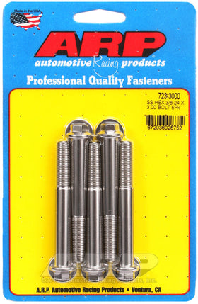 3/8-24 X 3.000 SS 3/8 HEX 5PK