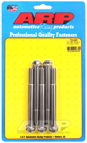 3/8-24 X 4.000 SS 3/8 HEX 5PK