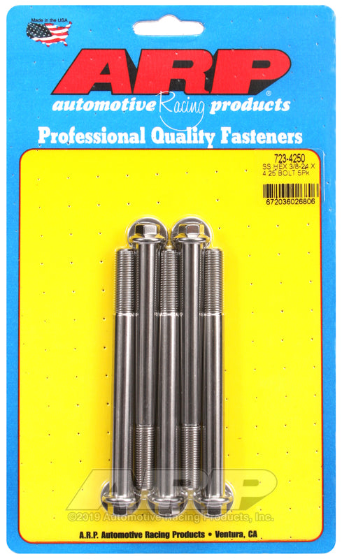 3/8-24 X 4.250 SS 3/8 HEX 5PK