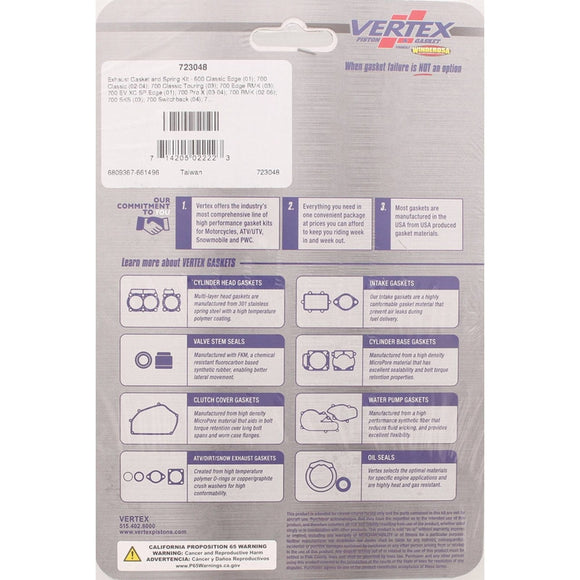 Vertex Gaskets 2001 Polaris 600 Classic Edge Exhaust Gasket Kit