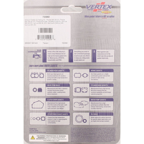 Vertex Gaskets 99-01 Yamaha Phazer 500 Exhaust Gasket Kit