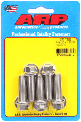 ARP 7/16-20 x 1.250 Stainless Steel Hex Bolts