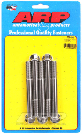 7/16-20 X 4.000 SS HEX 5PK