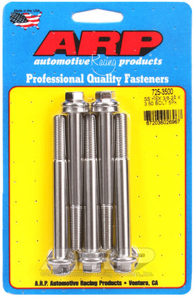 3/8-24 X 3.500 SS HEX 5PK