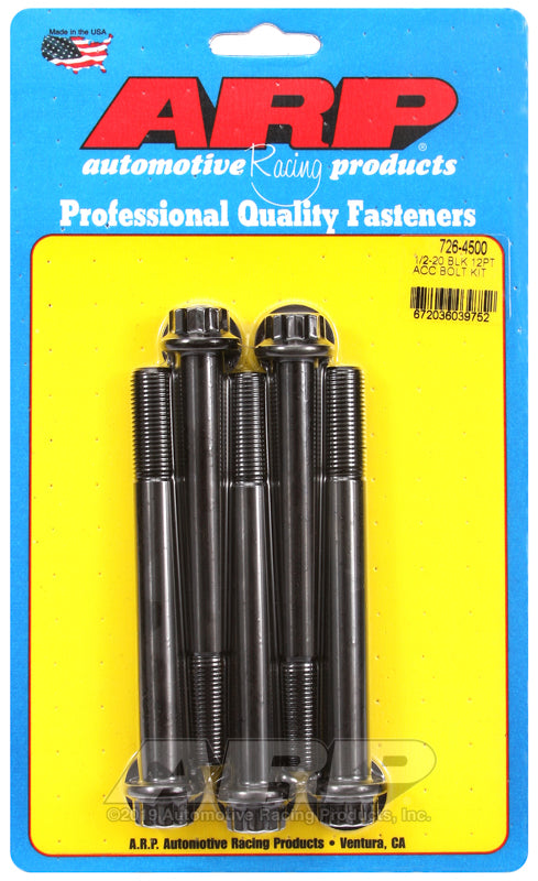 1/2-20 X 4.500 BLK 12PT 5PK