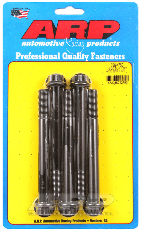 1/2-20 X 4.750 BLK 12PT 5PK