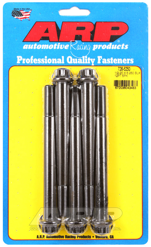 1/2-20 X 5.250 BLK 12PT 5PK