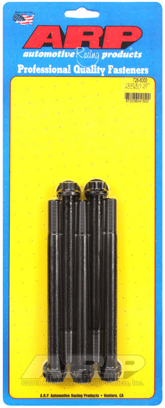 1/2-20 X 6.000 BLK 12PT 5PK