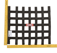 RACEQUIP 15 X 18 SFI RIBBON NET BLACK