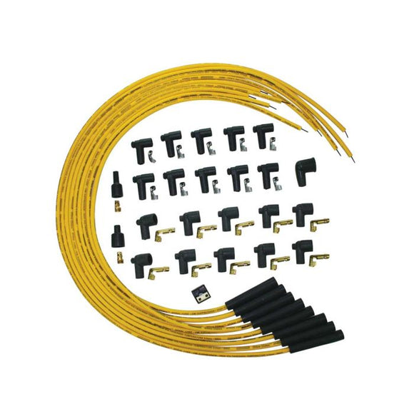 Moroso Universal Ignition Wire Set - Blue Max - Spiral Core - Unsleeved - Straight - Yellow