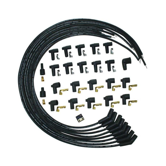 Moroso Universal Ignition Wire Set - Blue Max - Spiral Core - Unsleeved - 135 Degree - Black