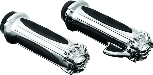 Kuryakyn Zombie Grips With Throttle Boss Throttle-By-Wire Chrome