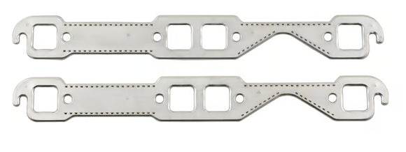 Mr. Gasket Header Gaskets - Aluminum-Layered 1955-1991 Chevrolet 262-400 Gen I Small Block. Square Ports, 1.25 Inch x 1.30 Inch