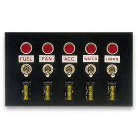 Moroso Toggle Switch Panel - Accessory - 4in x 6.75in - Five On/Off Switches
