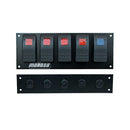 Moroso Rocker Switch Panel - Flat Surface Mount - LED - 2.488in x 6.695in - Five On/Off Switches-1